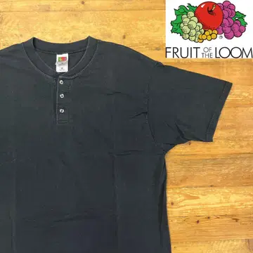 00s FRUIT OF THE LOOM 헨리넥 반팔 티셔츠