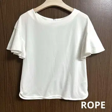 새상품급 ROPE 로페 상의 티셔츠 풀오버 프릴 소매