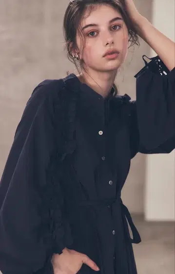 에메인 aimeine 원피스 드로스트 프릴 슬리브 원피스 프리