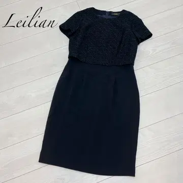 Leilian 레리안 반팔 원피스 네이비 포멀