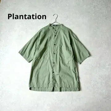 Plantation 플랜테이션 밴드 카라 포켓 셔츠 블라우스
