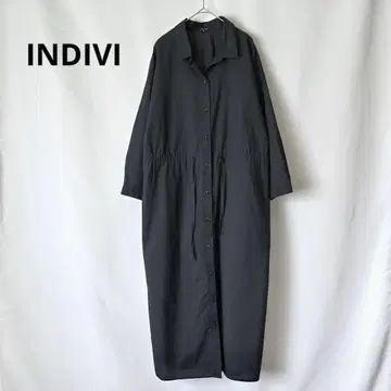 INDIVI 인디비 나일론 코튼 셔츠 원피스 겉옷