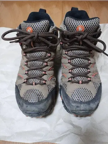Merrell 모아브 미드 트레킹 슈즈 베이지, 오렌지