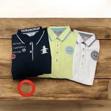 Munsingwear 먼싱웨어 반팔 피케 셔츠 골프웨어 3L 네이비
