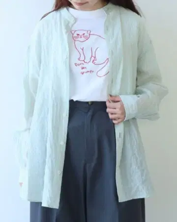 bulle de savon shirring stripe 밴드 카라 샤