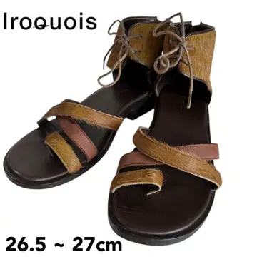 Iroquois 이로코이 가죽 레이스업 샌들 키요하루 Moonage