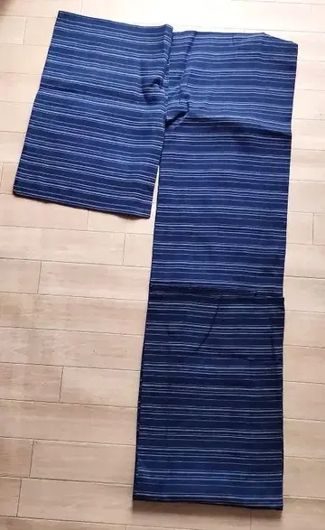여성용 기모노 유카타 명주 파랑 앤티크 기모노 쇼와 레트로