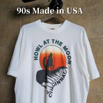 90s USA제 Howl at the Moon 티셔츠 싱글 스티치