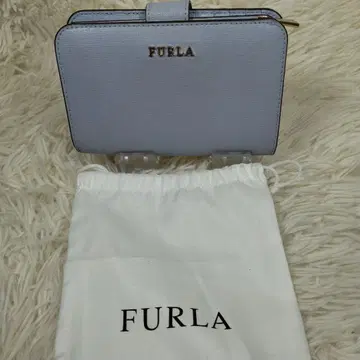 FURLA 수납 가방 포함 접이식 지갑 등나무색 블루 퍼플