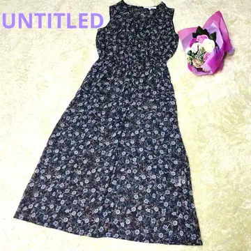 새상품급 UNTITLED 플라워 프린트 슬리브리스 롱 원피스