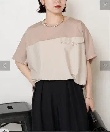 제나 에스파스메르베유 후하쿠 절개 티셔츠