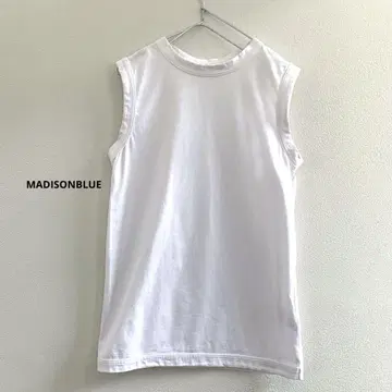 매디슨 블루 MADISONBLUE 탱크탑 슬리브리스 화이트 M