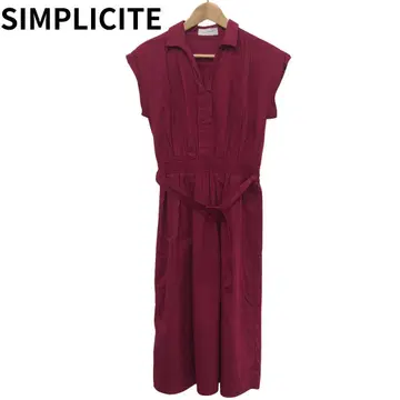 SIMPLICITE 버건디 반팔 셔츠 원피스, 예쁜 캐주얼 여름옷