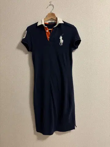 Ralph Lauren 네이비 폴로 셔츠 원피스 빅 포니 로고