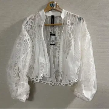 AULA AILA 튤 레이어드 레이스 블루종 새상품