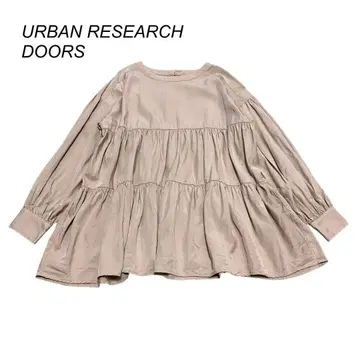 URBAN RESEARCH DOORS 티어드 블라우스 긴팔 베이지