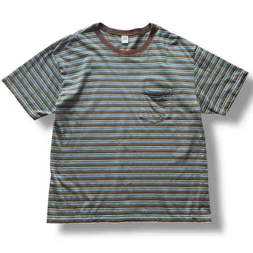 COMFORTABLE REASON 보더 포켓 티셔츠 L