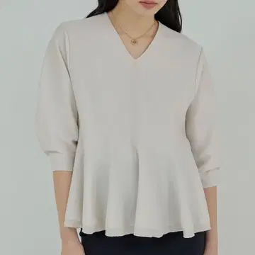 개럴개런트 25SS 페플럼 풀오버 라이트 그레이 반소매