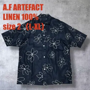 A.F 아르테팩트 플라워 반소매 셔츠