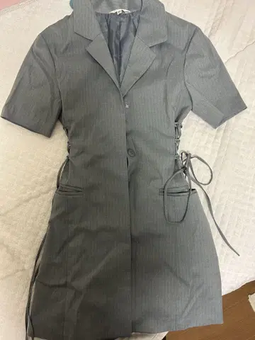 moussy 그레이 반팔 미니 원피스