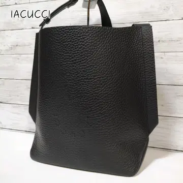 새상품급 IACUCCI 구시오 원 핸들 토트 ALCE 백 가죽 블랙
