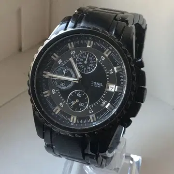 FOSSIL 파슬 배터리 새상품 블랙 아날로그 크로노그래프 손목시계
