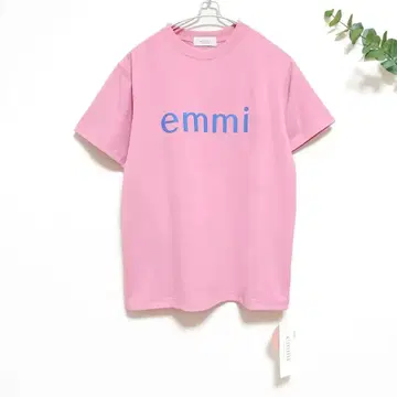 에미 10th 로고 티셔츠 완판 핑크 * 여성용 요가 반팔 emmi