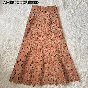 아메리 AMERI UNDRESSED 플라워 레이스 롱 스커트