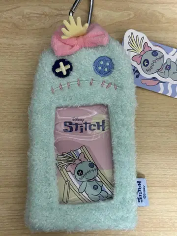 스크램프 카드 케이스 키링 스티치 한국