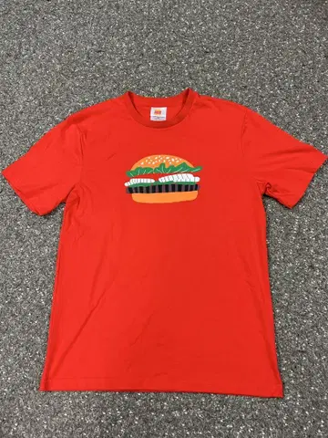 버거킹 반팔 티셔츠 빨간색 BURGER KING