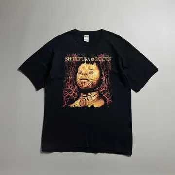 00s SEPULTURA ROOTS 대형 프린트 티셔츠 밴딩 락