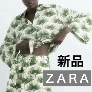 택 포함 미사용 새상품 ZARA 보타니컬 블라우스 S 사이즈
