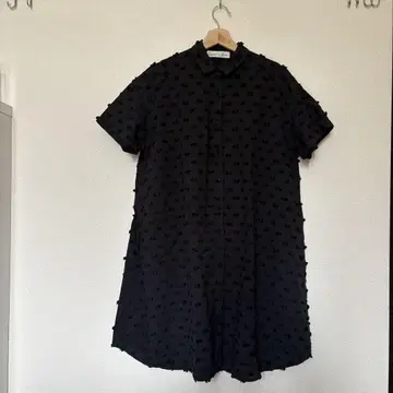 l'atelier de sion 블랙 카라 부착 원피스