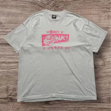90s 스크린 스타즈 USA제 빈티지 티셔츠 XL 화이트 돼지 6659