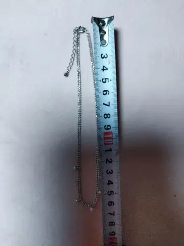 실버 2줄 체인 목걸이 약 40cm