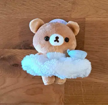 리락쿠마 푹신한 천사 공 체인 스크런치 봉제 인형 키링