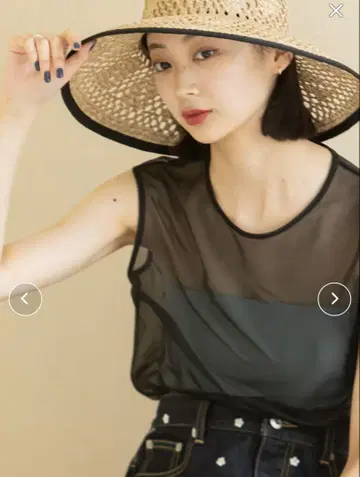 U by SPICK&SPAN 시어 탱크 블랙