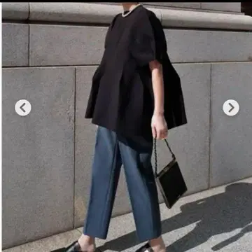 MACHATT 홀 의류 형태 반팔 니트 블랙