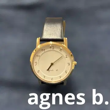 새상품급 에네스베 agnes b 여성용 손목시계 골드 네이비