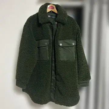 자라 올리브 그린 플리스 자켓 S