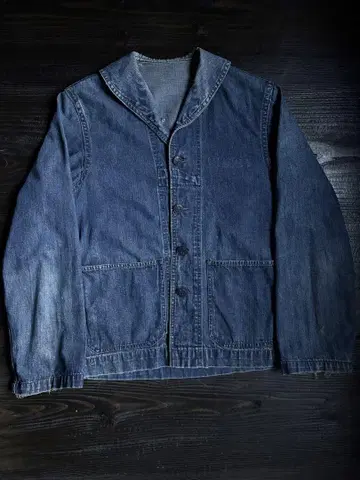 us navy 숄카라 데님 커버올 헤치마 40s 50s