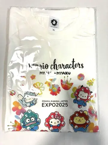 EXPO2025 오사카 간사이 만박 산리오 캐릭터즈 티셔츠 XL 사이즈