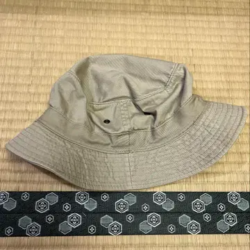 베이지 코튼 버킷 햇