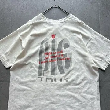 90s 면 100 캐나다제 메시지 티셔츠 배구 싱글 스티치