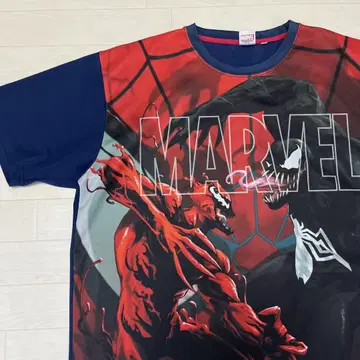 MARVEL 베놈 카니지 빅 프린트 티셔츠 화려한 임팩트
