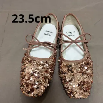 오데뜨 앤 오딜 스팽글 플랫 발레 슈즈 23.5cm