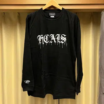 HEALS 블랙 롱 슬리브 티셔츠