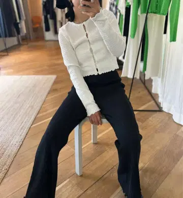 pheeny 코튼 쉬링 카디건 새상품