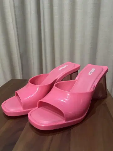 Melissa 핑크 하트 힐 샌들