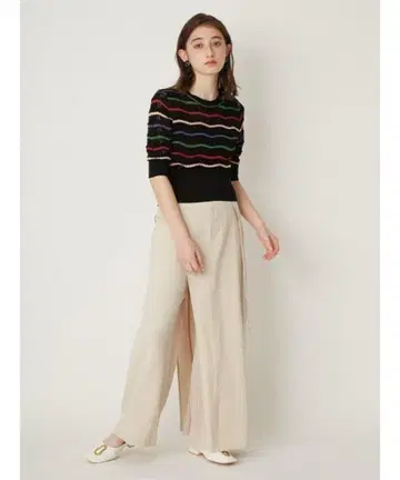 LILYBROWN 릴리 브라운 레이어드 와이드 팬츠 아이보리